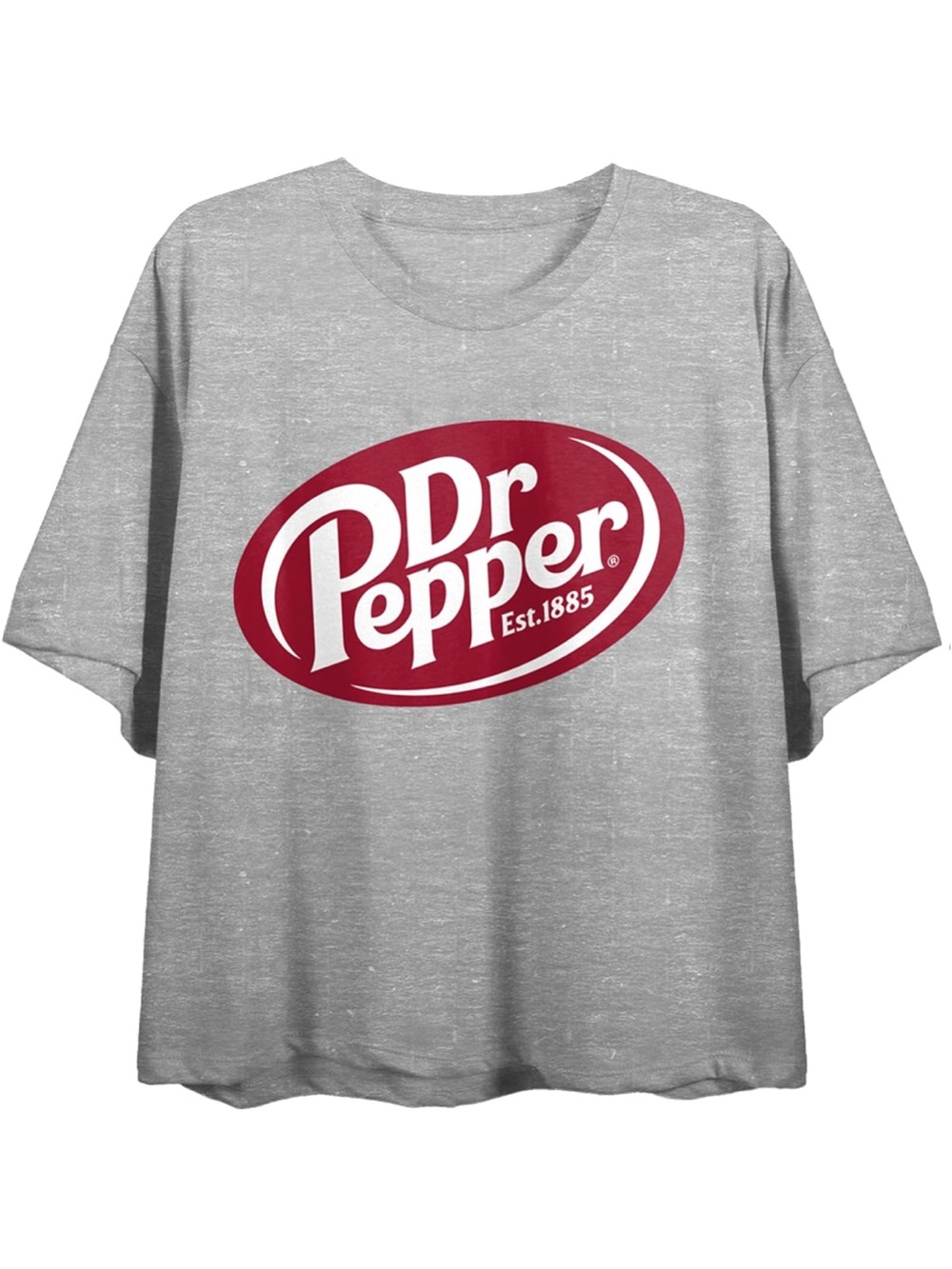 Logo cropped Dr. Pepper Short Sleeve Tee in Heather Gray